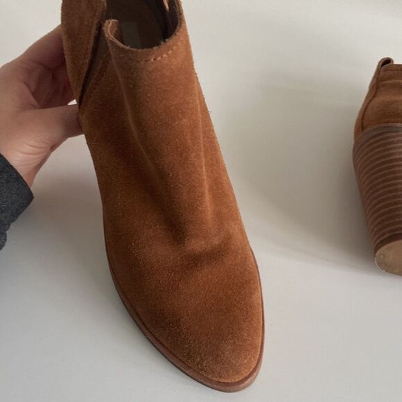 Dolce vita Brown Suede Boots Cowboy western Block heel booties Sz 8.5 - Picture 12 of 12